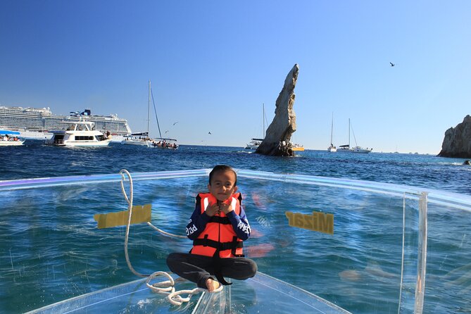 45 Minute Transparent Boat Ride to the Arch of Cabo San Lucas - Pelican Rock and the view through the boat