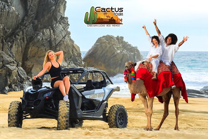 Beach CAN-AM SXS X3 and Camel Ride in Cabo - One hour behind the wheel of a Can-Am SXS X3
