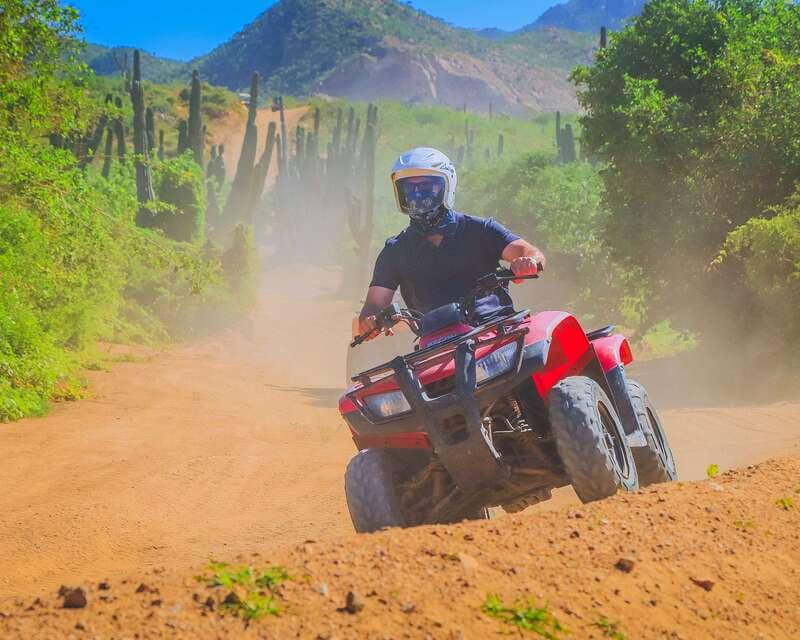 Cabo: Beach & Desert Single ATV Tour with Tequila Tasting - Across the desert trails and dry riverbed