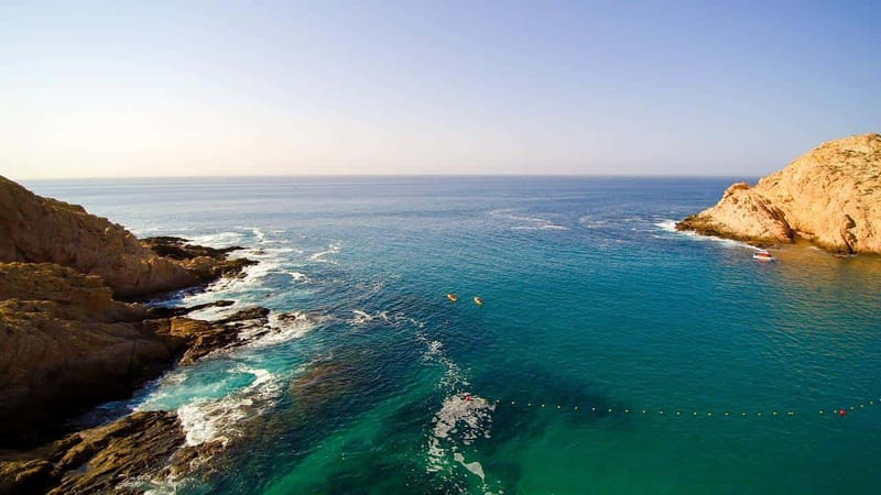 Cabo: Half-Day Kayak & Snorkel to Santa Maria & Chileno Bay - Seeing the reef through a glass-bottom kayak