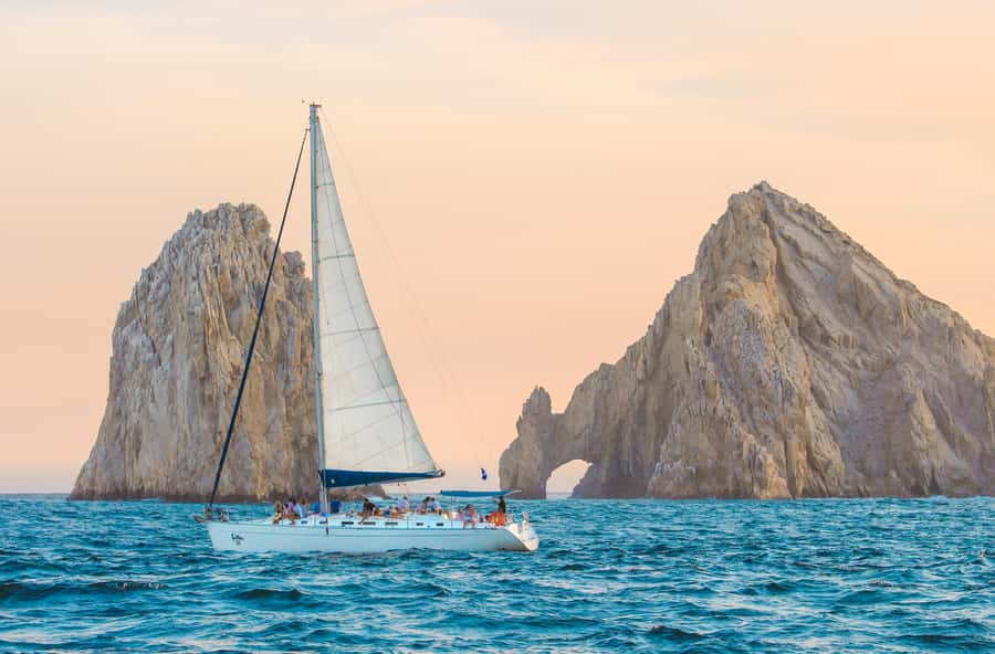 Cabo Luxury Sunset Sailing Adventure with Open Bar - Setting sail from Cabo San Lucas