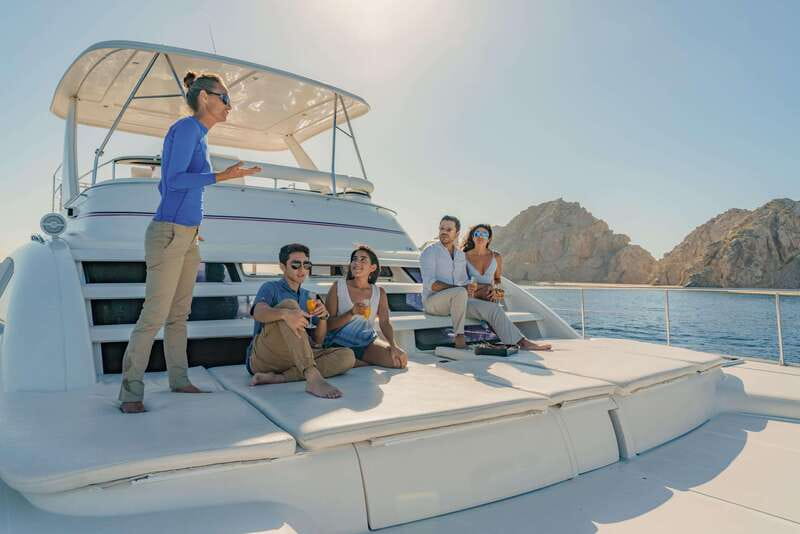 Cabo San Lucas: Luxury Catamaran Whale Watching Experience - Appetizers, open bar, and time on deck