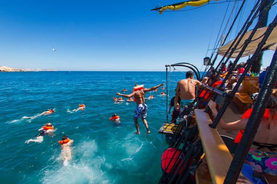 Cabo San Lucas: Pirate Cruise with Snorkel Treasure Hunt - Setting sail from Cabo Marina