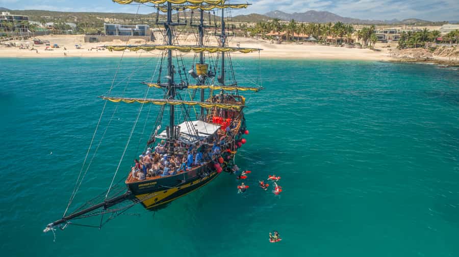 Cabo San Lucas: Pirate Cruise with Snorkel Treasure Hunt - The famous rocks along the treasure map