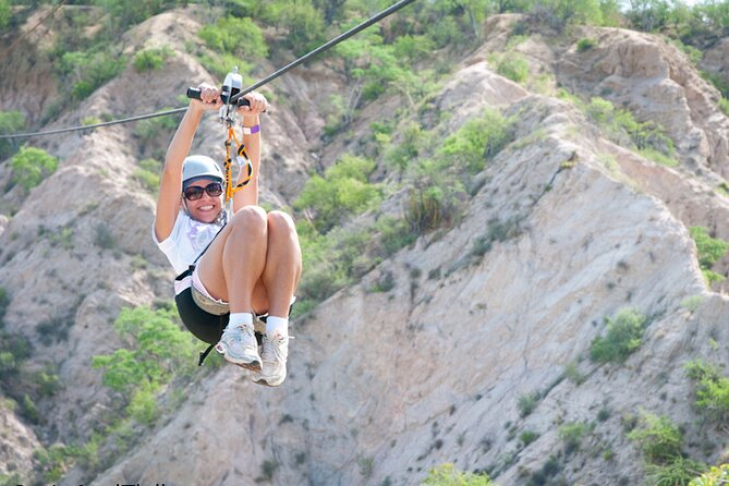 Cabo Zip-line and Rappelling Adventure - Mountain, desert, and cactus views from above