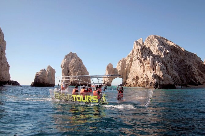 Clear Boat Ride in Los Cabos - A clear boat with a very Cabo view