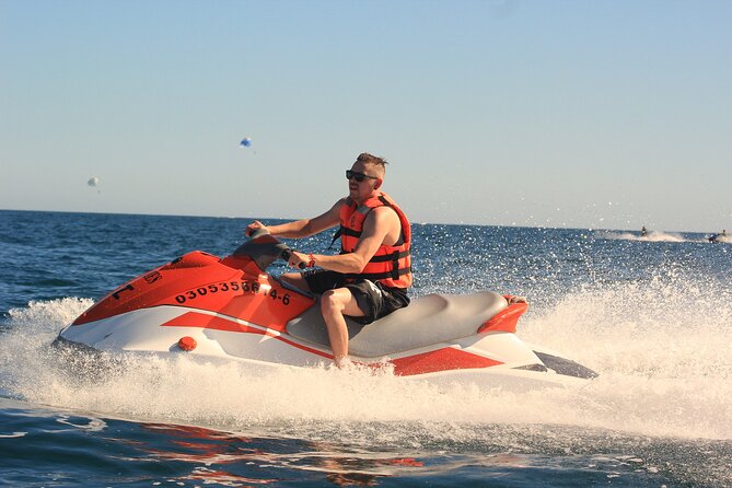 Jet Skiing in Cabo San Lucas - Taking off from Medano Beach