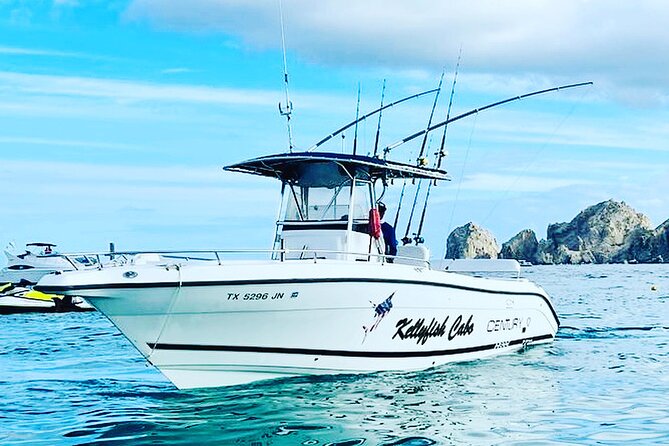 Kellyfish Cabo Sportfishing (Our bigger boat!) - Leaving Cabo Marina before sunrise