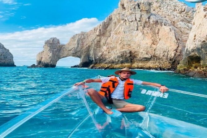 Lands End Tour by Clear Boat in Cabo San Lucas - Pelican Rock and the fish beneath the boat