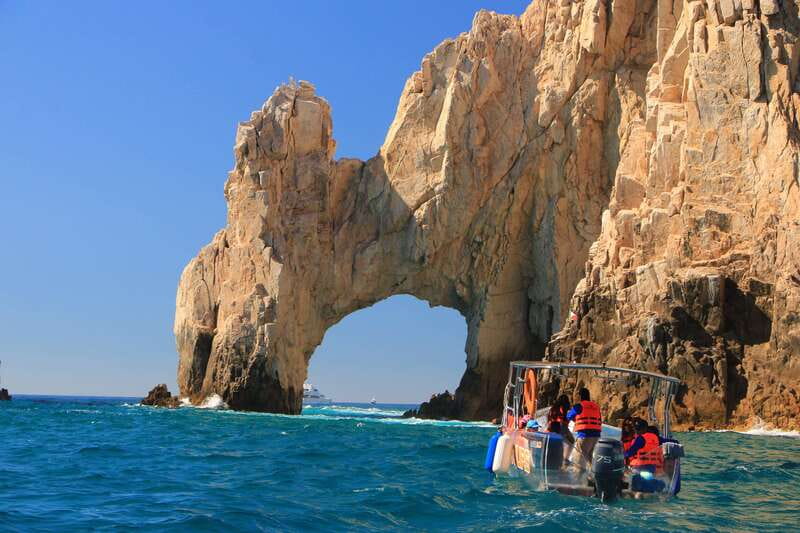 Los Cabos Arch & PelicanRock Cabo San Lucas CrystalBoat Tour - A crystal boat with two views at once