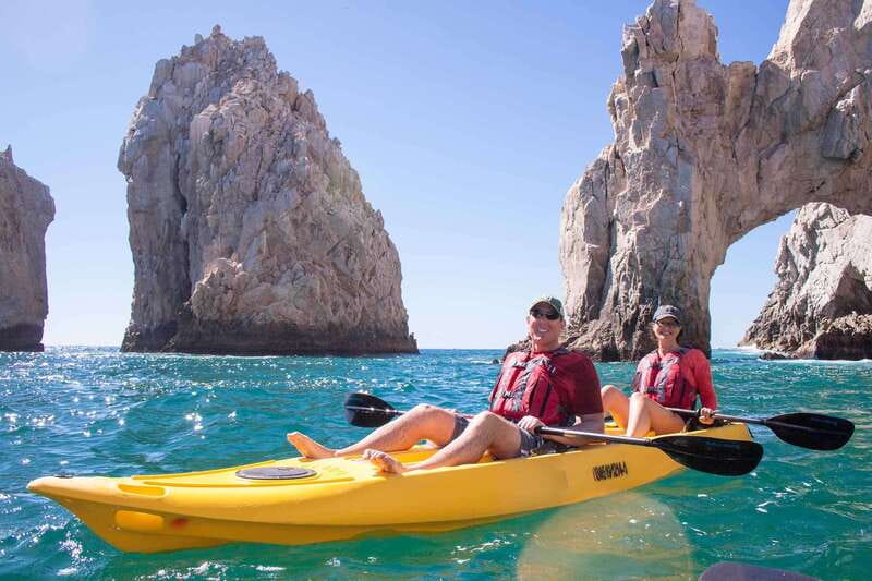 Los Cabos Arch & Playa del Amor Tour by Glass Bottom Kayak - Paddling toward the Cabo Arch