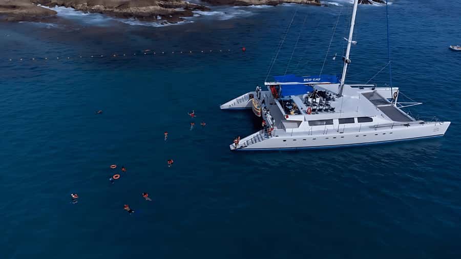 Los Cabos Catamaran: Iconic Sunset Cruise with Drinks & DJ - Food, drinks, and what to clarify