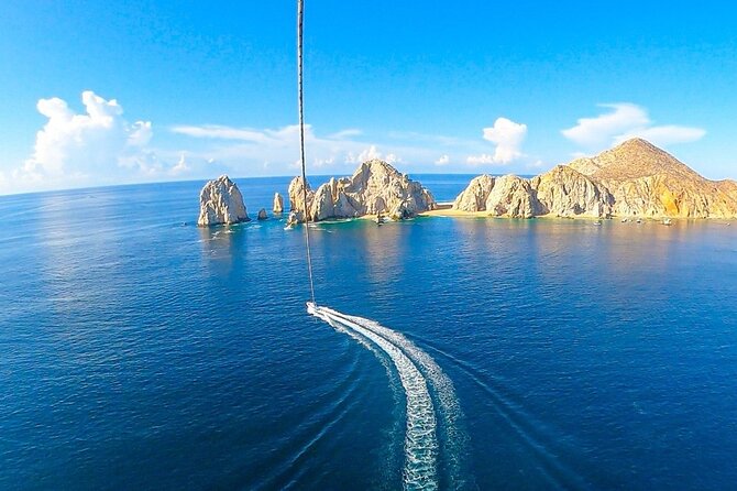 Los Cabos Parasailing Adventure Skybound over Cabo San Lucas Bay - Seeing El Arco and Lovers Beach from above
