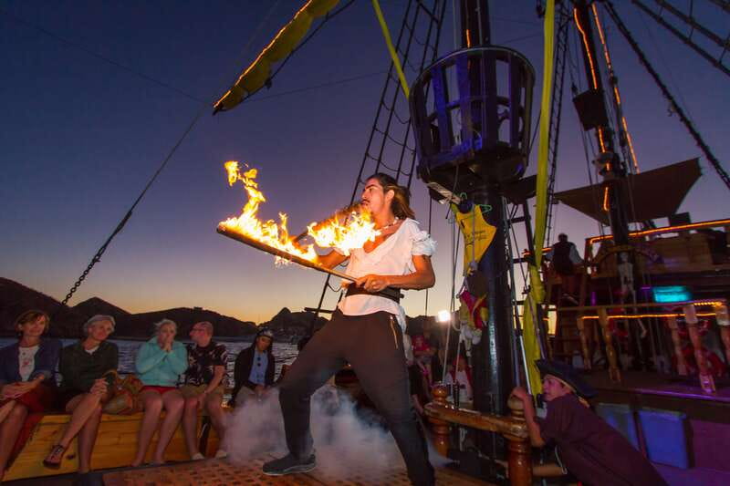 Los Cabos: Pirate Ship Sunset Cruise & Show with Dinner - A pirate ship with Cabo’s best sunset backdrop