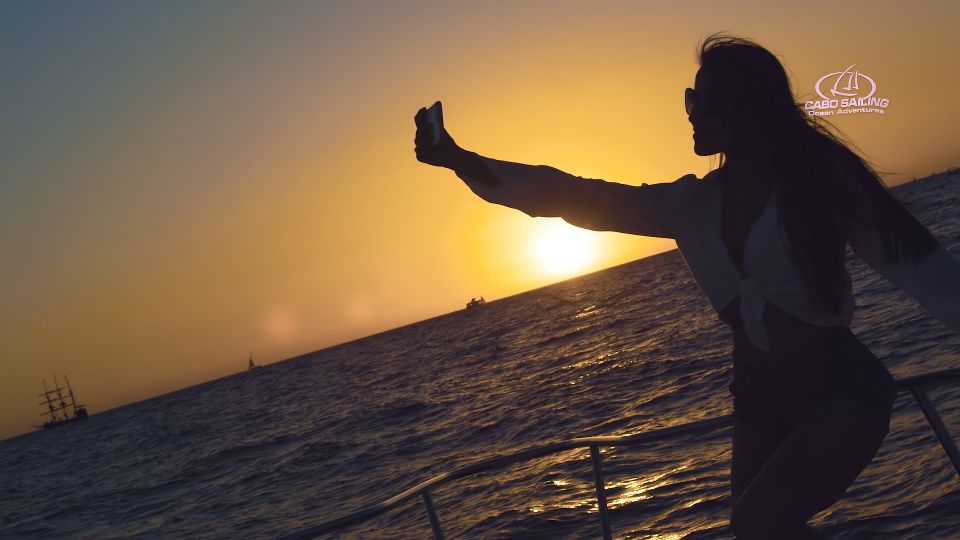 Los Cabos: Shared Sunset Sailing Cruise - When the motor stops and the sails go up