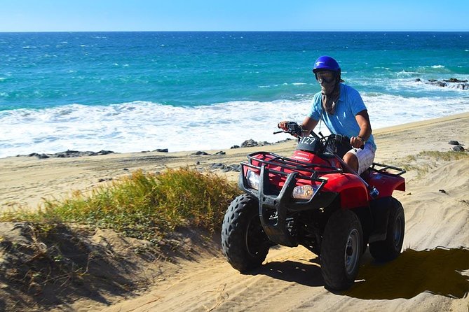 Los Cabos Single or Double ATV Beach and Desert Tour - Desert trails, dust, and old cardon cacti