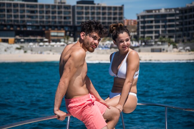 Luxury 42' Yacht Tour in Cabo for Snorkeling and Sunset - The fishing option and fresh sashimi