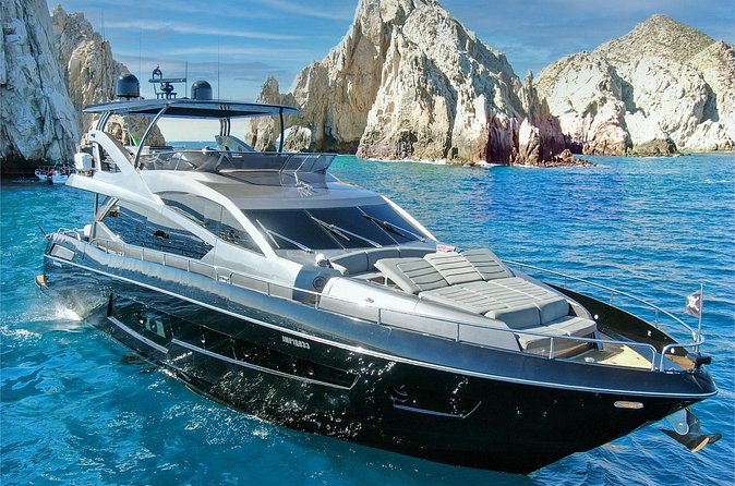 Luxury Black Yacht in Cabo - The Pacific coast: dramatic rocks and seasonal wildlife