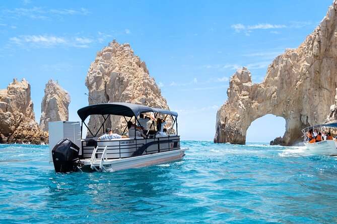 Luxury Boat Trip to the Arch - Pelican Rock gives the ride an early focal point