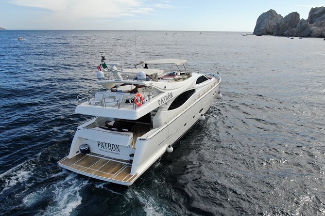 Luxury Yacht Charter in Cabo San Lucas - Ferretti 88ft. - Anchoring near Medano Beach