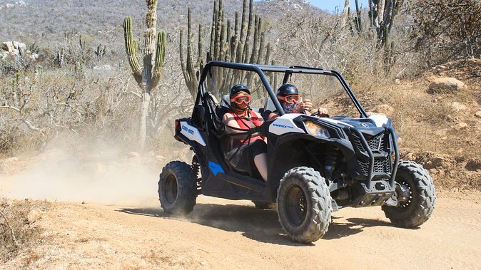 Migriño & Desert off-road Tour UTV Adventure - Crossing Baja dry riverbeds and desert trails