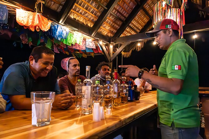 Night Ziplines & UTV Adventure + Mexican Parrillada - Moonlit ziplining with a helmet lamp