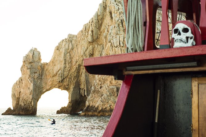 Pirate Ship Snorkel and Lunch Cruise in Los Cabos - A pirate ship with a party-boat personality