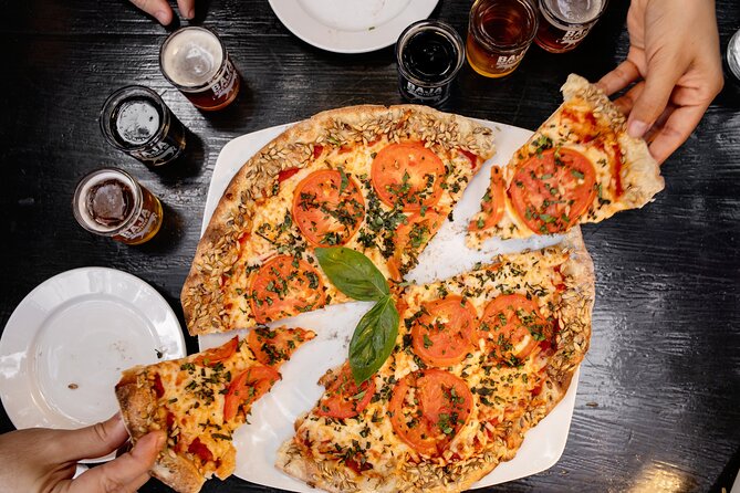 San Jose del Cabo Art Walk, Beer Tasting &Chocolate Demonstration - Baja Brewing Company: beer with pizza